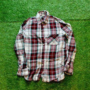 Aeropostale Women's Red Plaid Flannel Size Small, GUC